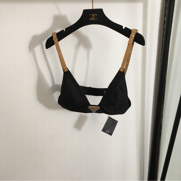Prada Tops - Prada Black Tank Top with Tan Straps